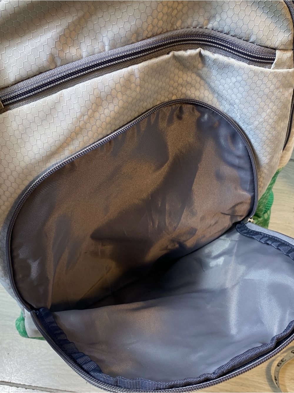 Adidas LoadSpring Gray & Green Geometric Pattern Backpack Rucksack Mesh Pockets - Picture 8 of 11